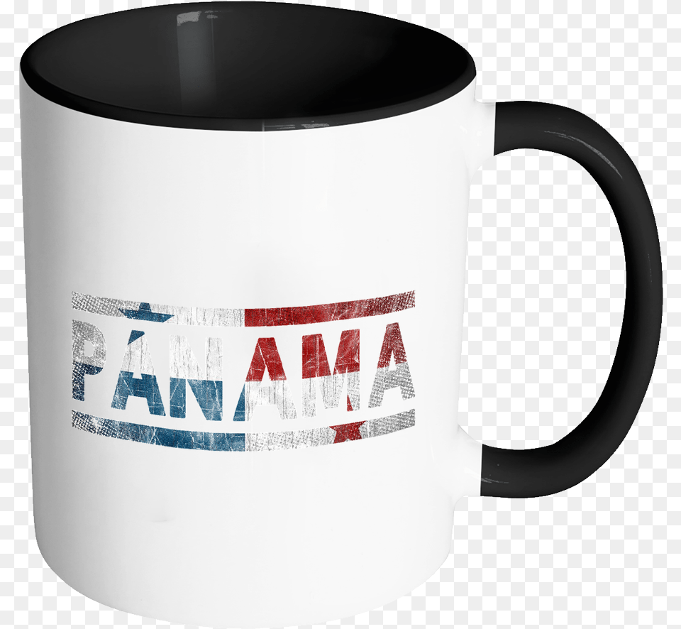Retro Vintage Flag Panamanian Panama 11oz Black Amp White Birthday Cup For Wife, Beverage, Coffee, Coffee Cup Free Png