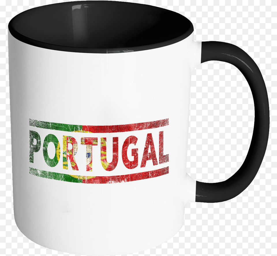 Retro Vintage Flag Portuguese Portugal 11oz Black Amp Mug, Cup, Beverage, Coffee, Coffee Cup Free Png