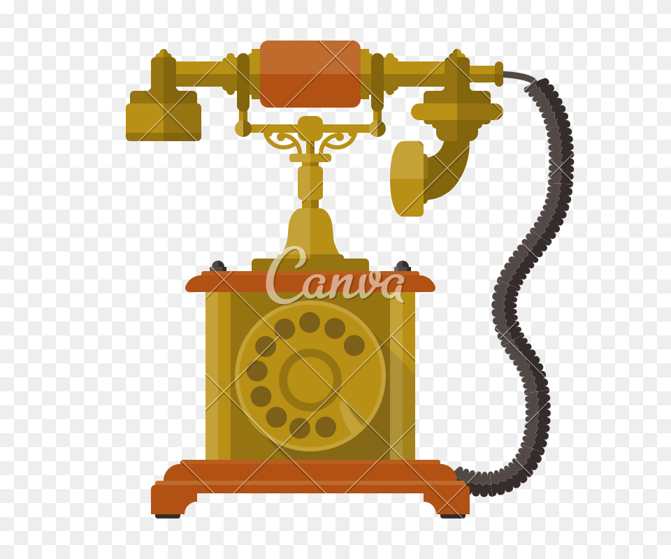 Retro Vintage Telephone Vector Icon, Electronics, Phone, Bow, Weapon Free Transparent Png
