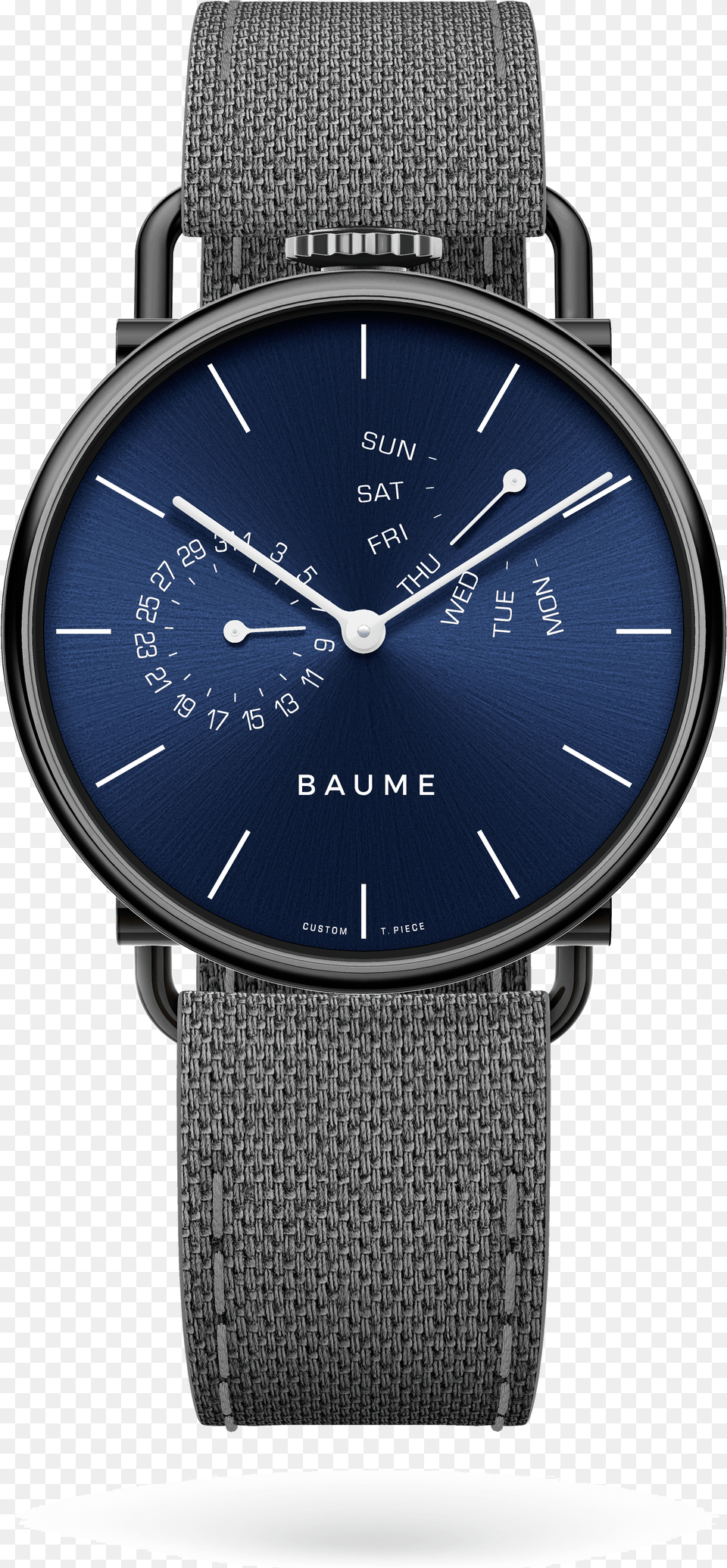 Retrograde Unisex Custom Watch Miyota Black Case Montre Nous Paris X Baume, Arm, Body Part, Person, Wristwatch Free Transparent Png