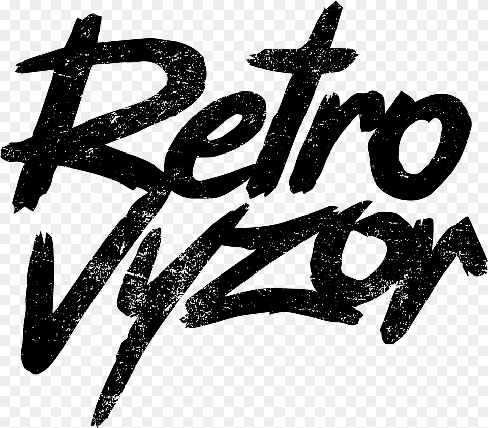 Retrovyzor Calligraphy, Gray Png