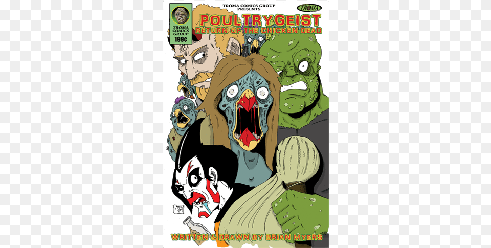 Return Of The Chicken Dead Comic Book Digital Download Poultrygeist Night Of The Chicken Dead, Publication, Comics, Adult, Person Free Transparent Png