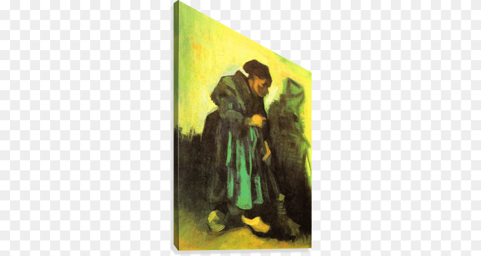 Return Of The Farmer By Van Gogh Canvas Print Poster Poster Poster Of Broom, Art, Painting, Clothing, Coat Free Png