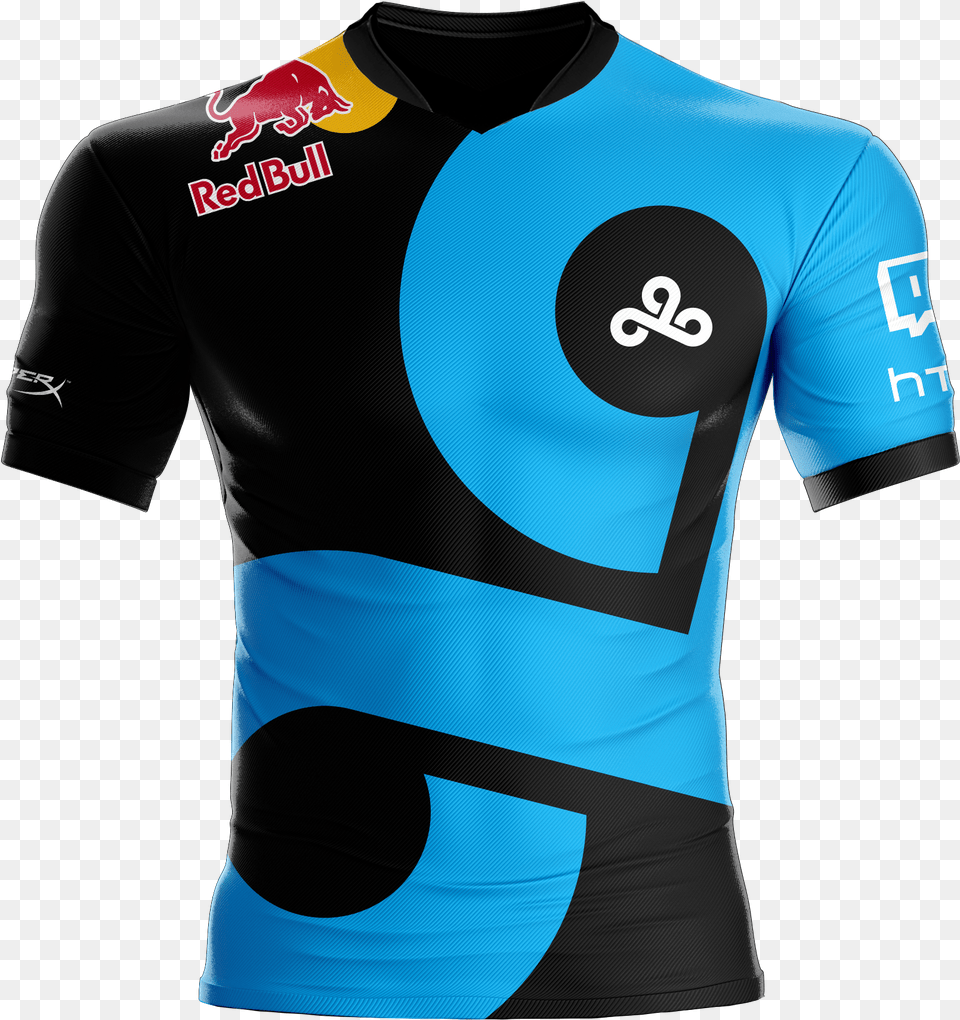 Reups Red Bull Sponsorship For All Its Esports Teams Cloud 9 2019 Jersey, Clothing, Shirt, Adult, Male Png