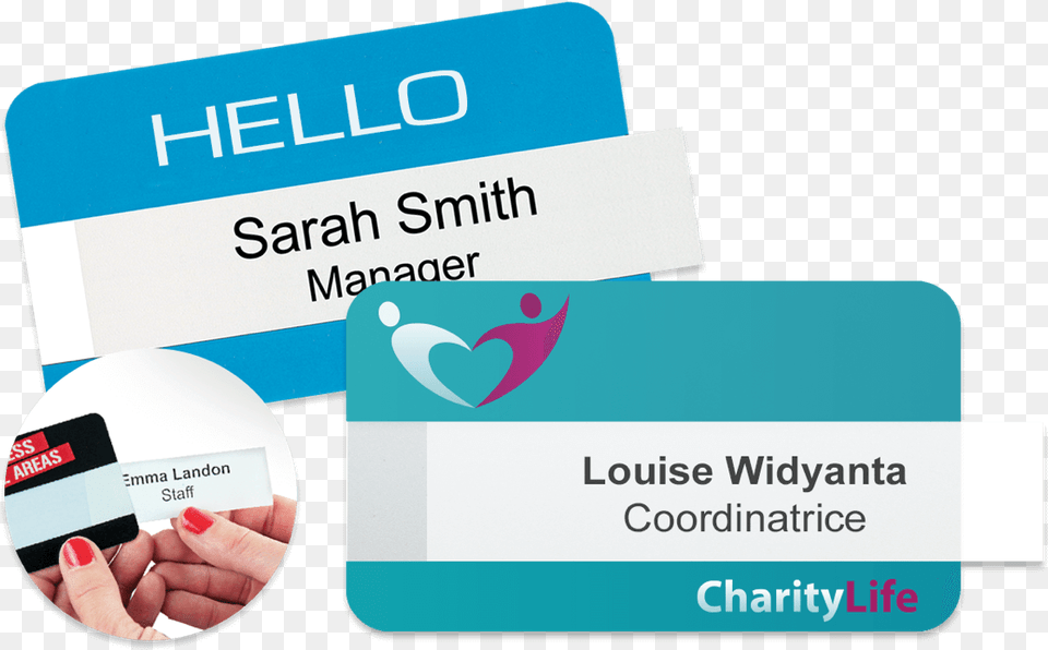 Reusable Selfit Double Line Name Badges 70 X 40 Mm Name, Text Png