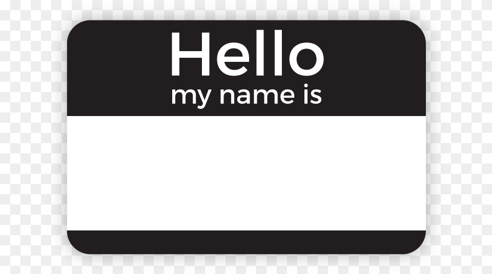 Reusable Write On Hello Badge Black Name Tag Black And White, Sticker, Text, Page Png