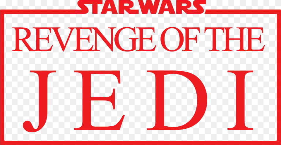 Revenge Of The Jedi Logo Star Wars Revenge Of The Jedi Logo, Book, Publication, Text Free Png