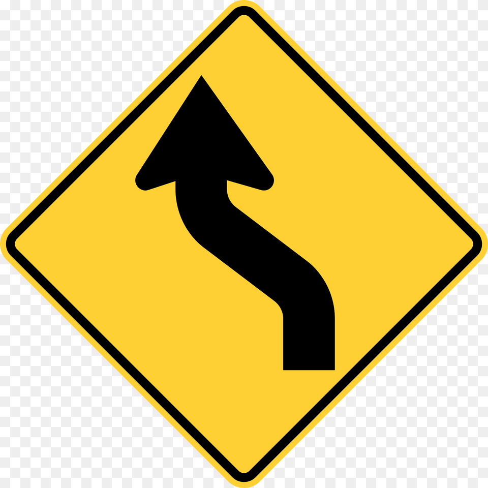 Reverse Curve Clipart, Sign, Symbol, Road Sign Png Image