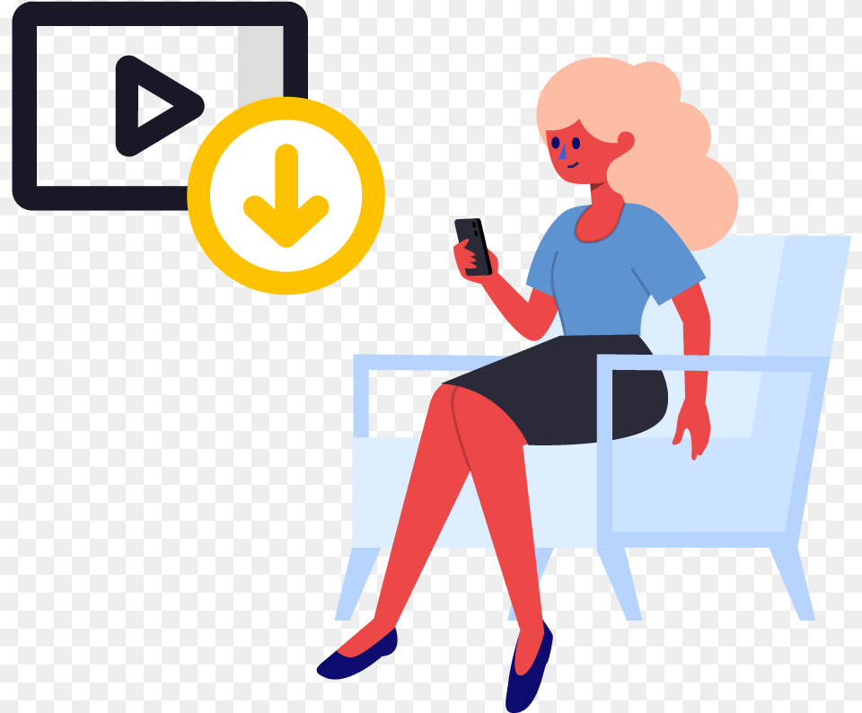 Reverse Gif Vector, Person, Sitting, Electronics, Mobile Phone Png Image