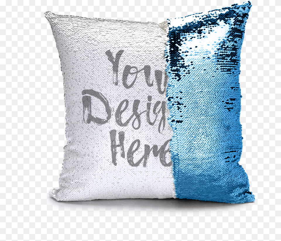 Reversible Sequin Mermaid Pillow Case Pillow, Cushion, Home Decor, Head, Face Free Png Download
