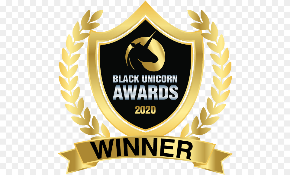 Reversinglabs Named Winner In Black Unicorn Awards For 2020 Black Unicorn 2020 Winner, Badge, Logo, Symbol, Emblem Png Image
