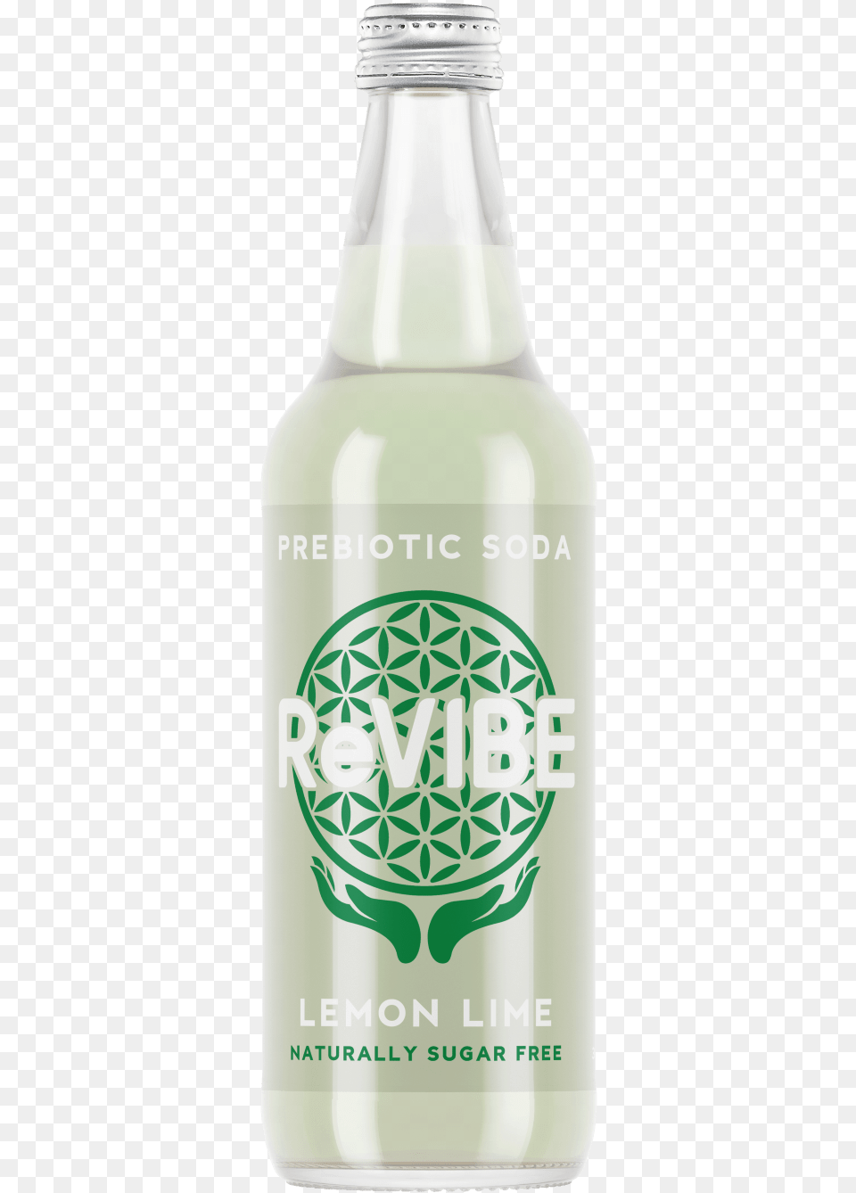 Revibe Sodas Lemon Lime Flavour Glass Bottle, Beverage, Milk, Alcohol Png Image