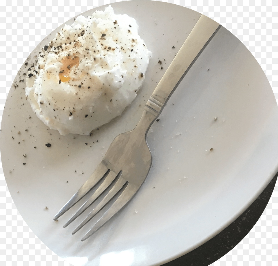 Review By Darla B Egg, Cutlery, Fork, Food, Poached Egg Free Png Download