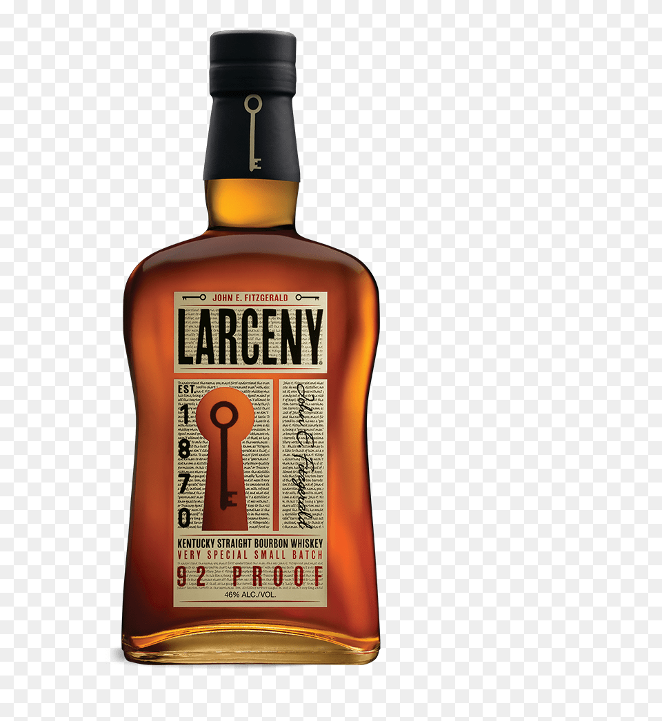 Review Larceny Bourbon, Alcohol, Beverage, Liquor, Bottle Png Image