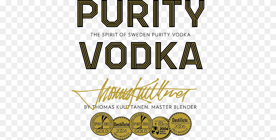 Review Purity Vodka Purity Vodka Logo, Book, Publication, Text, Gold Png