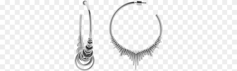 Revival Hoop Earrings Large Silver Hoop Earrings, Accessories, Jewelry, Necklace Free Transparent Png