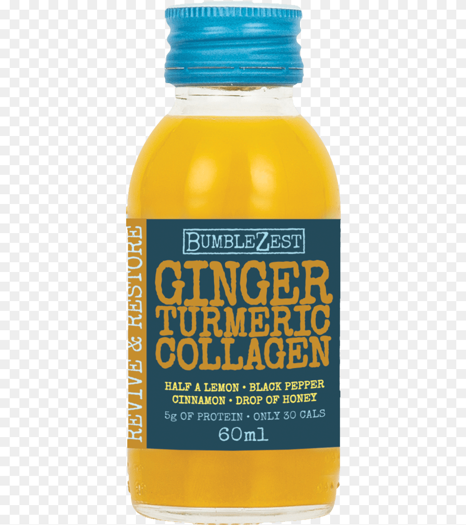 Revive Amp Restore Ginger Turmeric Amp Collagen Bottle, Beverage, Juice, Orange Juice Free Png
