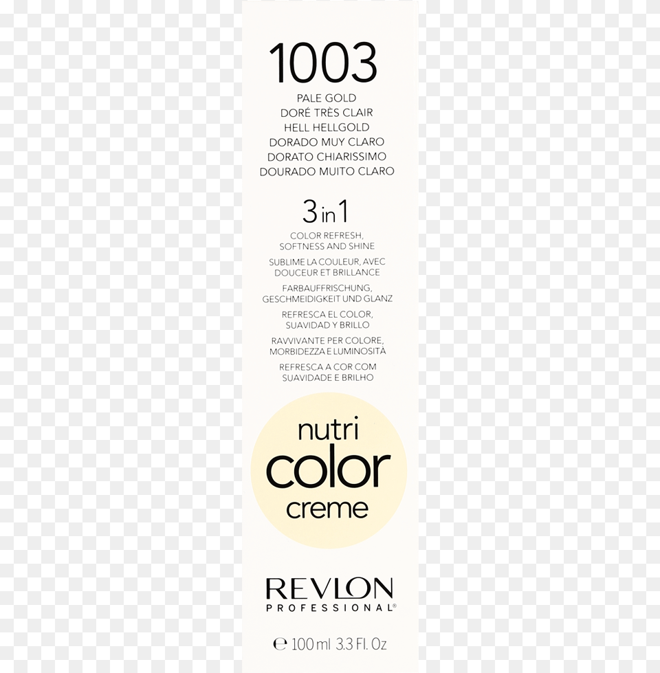 Revlon Professional Nutri Color Creme 1003 Pale Gold, Advertisement, Poster, Page, Text Png