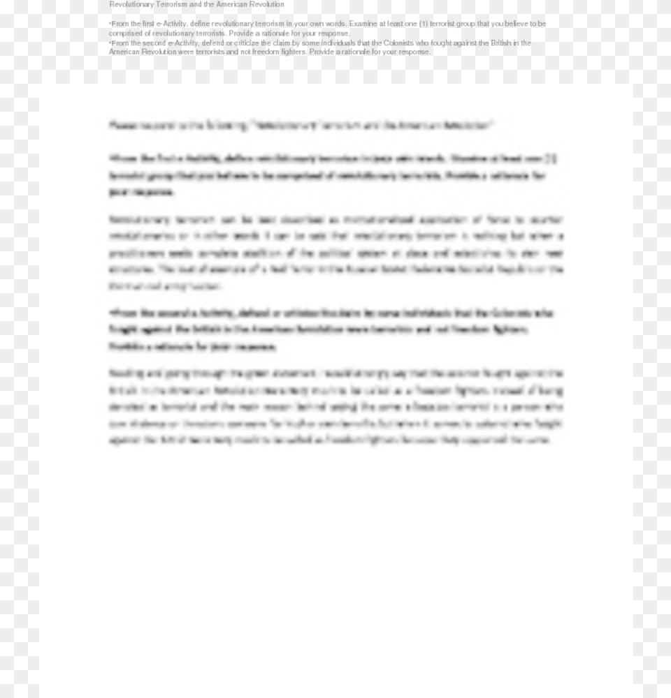 Revolutionary Terrorism And The American Revolutionfrom Document, Letter, Page, Text Png Image