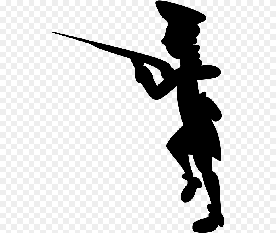 Revolutionary War Soldier Cartoony Silhouette By Wertyla Revolutionary War Soldiers, Gray Free Png Download