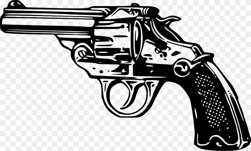 Revolver Clipart, Firearm, Gun, Handgun, Weapon Free Png Download