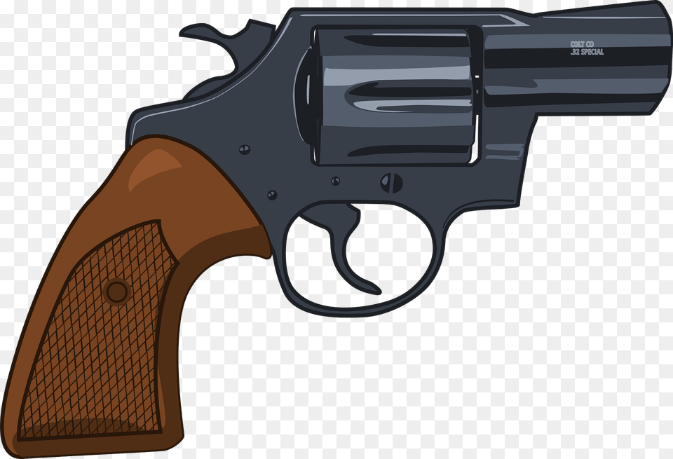 Revolver Clipart, Firearm, Gun, Handgun, Weapon Free Png