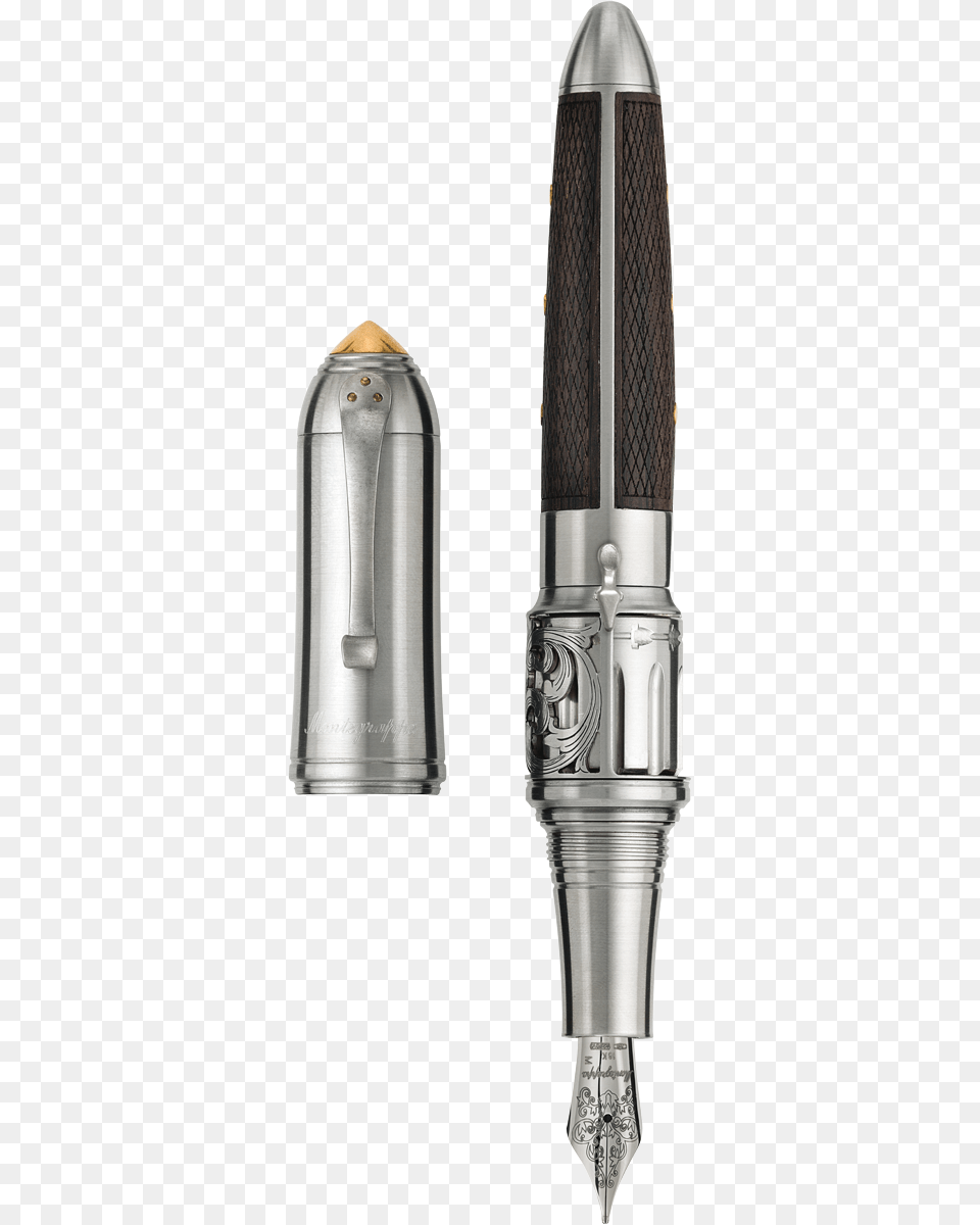 Revolver Fountain Pen Montegrappa Revolver Pen, Electrical Device, Microphone, Rocket, Weapon Free Png Download
