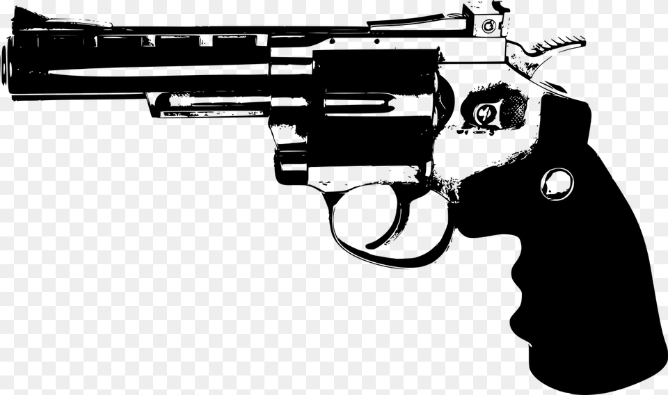 Revolver Gun Western Dan Wesson Revolver 4 Inch Black, Gray Png Image