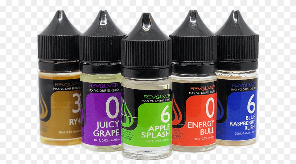 Revolver Max Drip Vg Eliquid Electronic Cigarette Aerosol And Liquid, Bottle, Ink Bottle, Cosmetics, Perfume Free Png Download