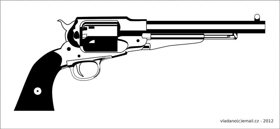 Revolver Remington 1858 New Model Army Clip Arts Revolver Car Sticker, Firearm, Gun, Handgun, Weapon Free Png