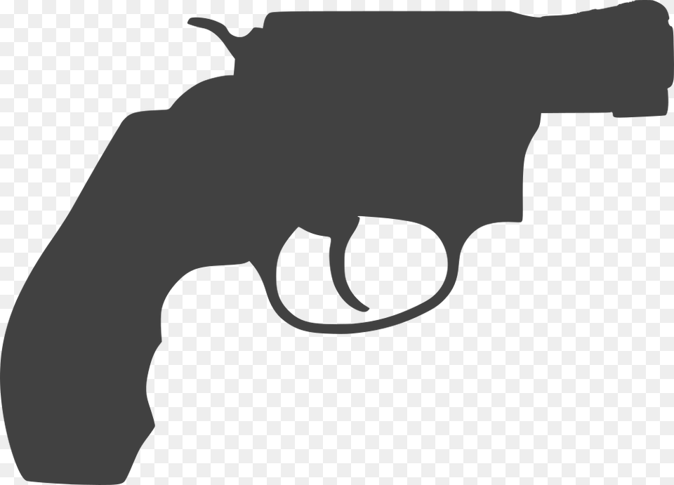 Revolver Silhouette Firearm Pistol Gun Revolver Pistol Silhouette, Handgun, Weapon, Person Png Image