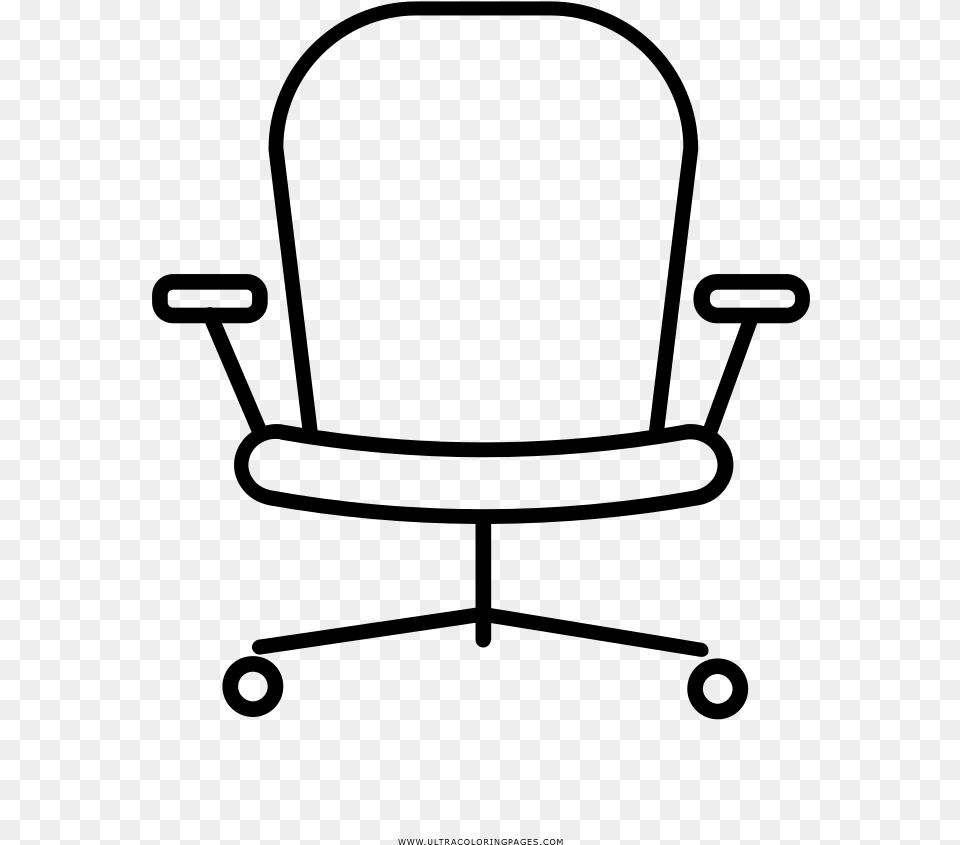 Revolving Chair Coloring Page, Gray Free Transparent Png