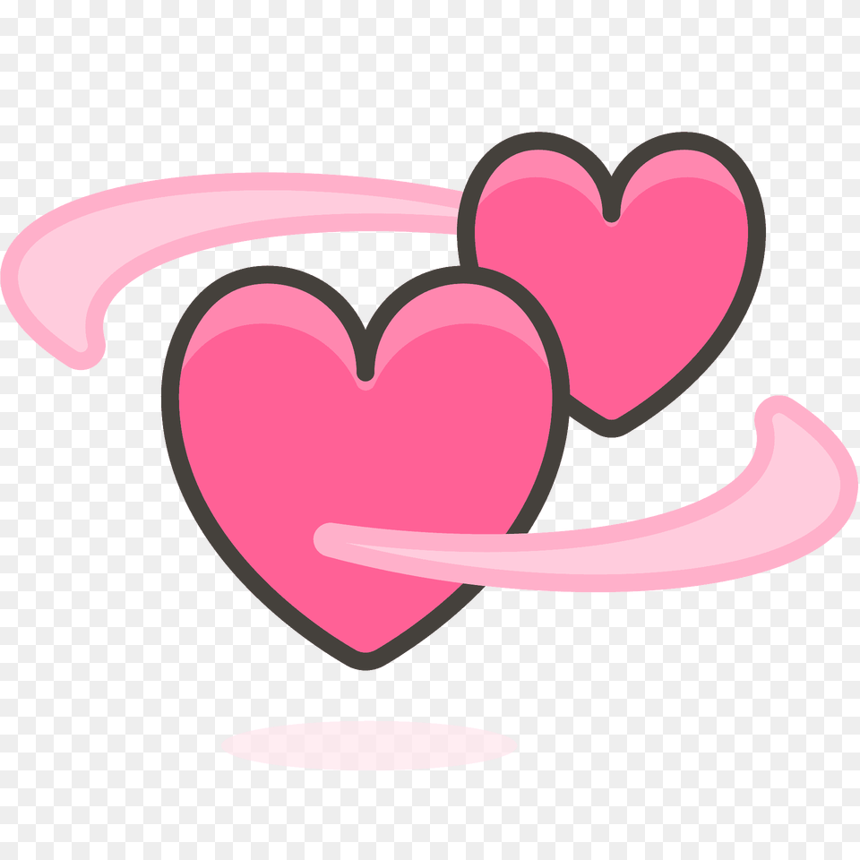 Revolving Hearts Emoji Clipart, Heart Free Transparent Png