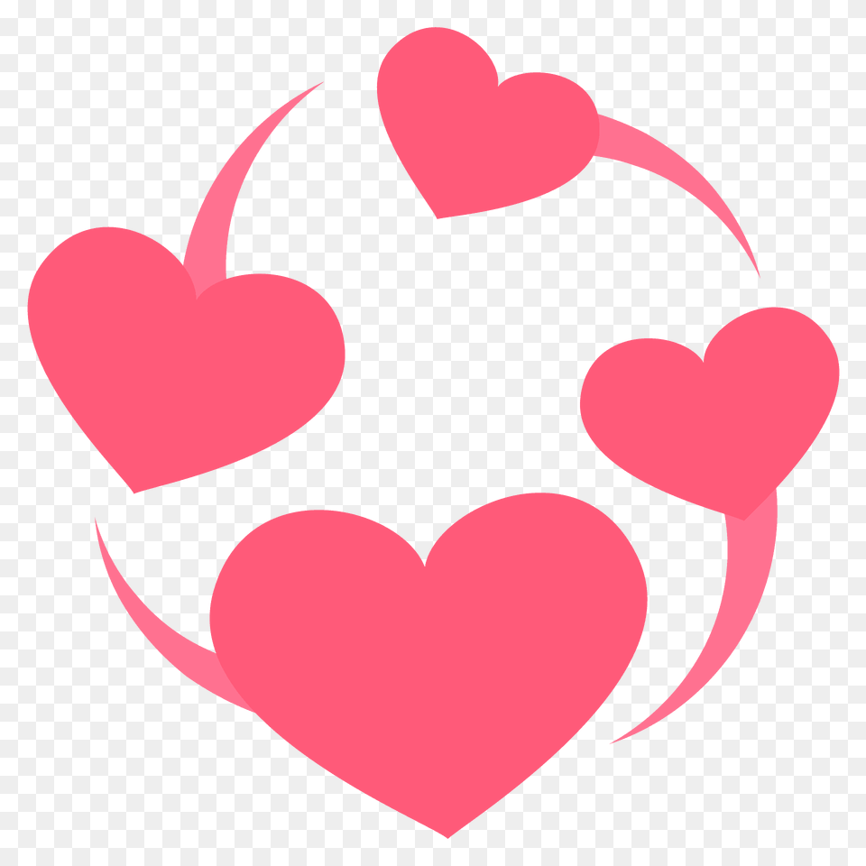 Revolving Hearts Emoji Clipart, Heart, Astronomy, Moon, Nature Free Png