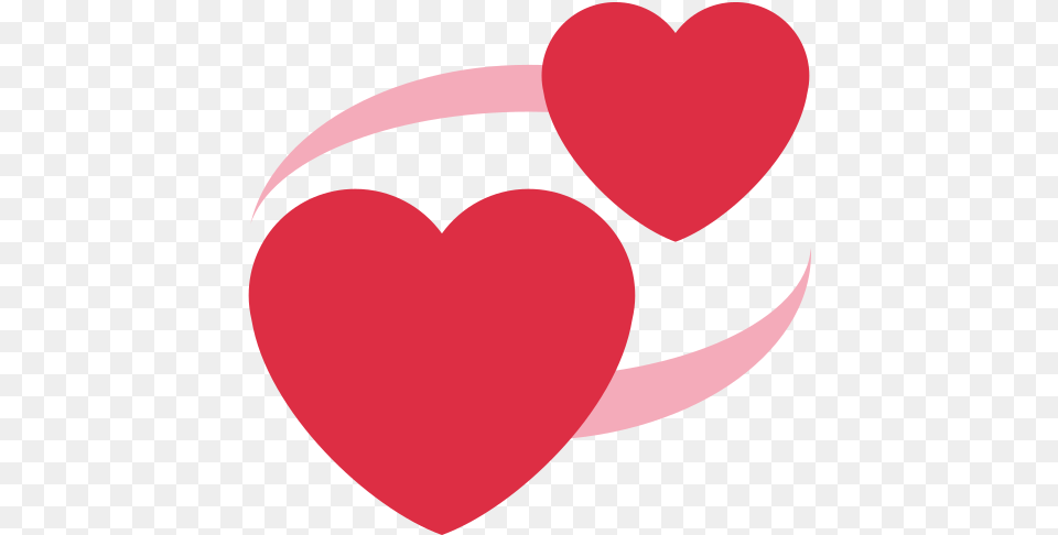 Revolving Hearts Emoji Mean Two Hearts Emoji Twitter, Heart Free Transparent Png