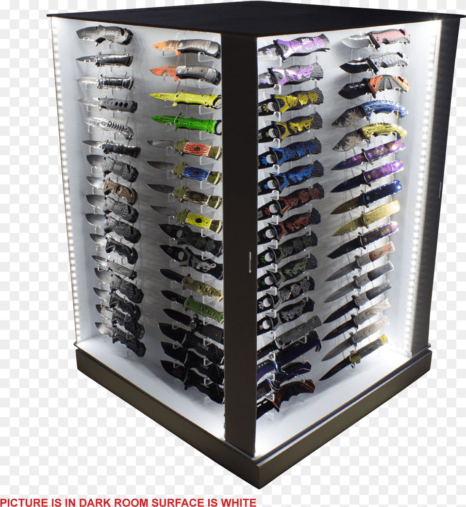 Revolving Light Up 128 Knife Display Case Panther, Armory, Weapon, Accessories, Shop Png