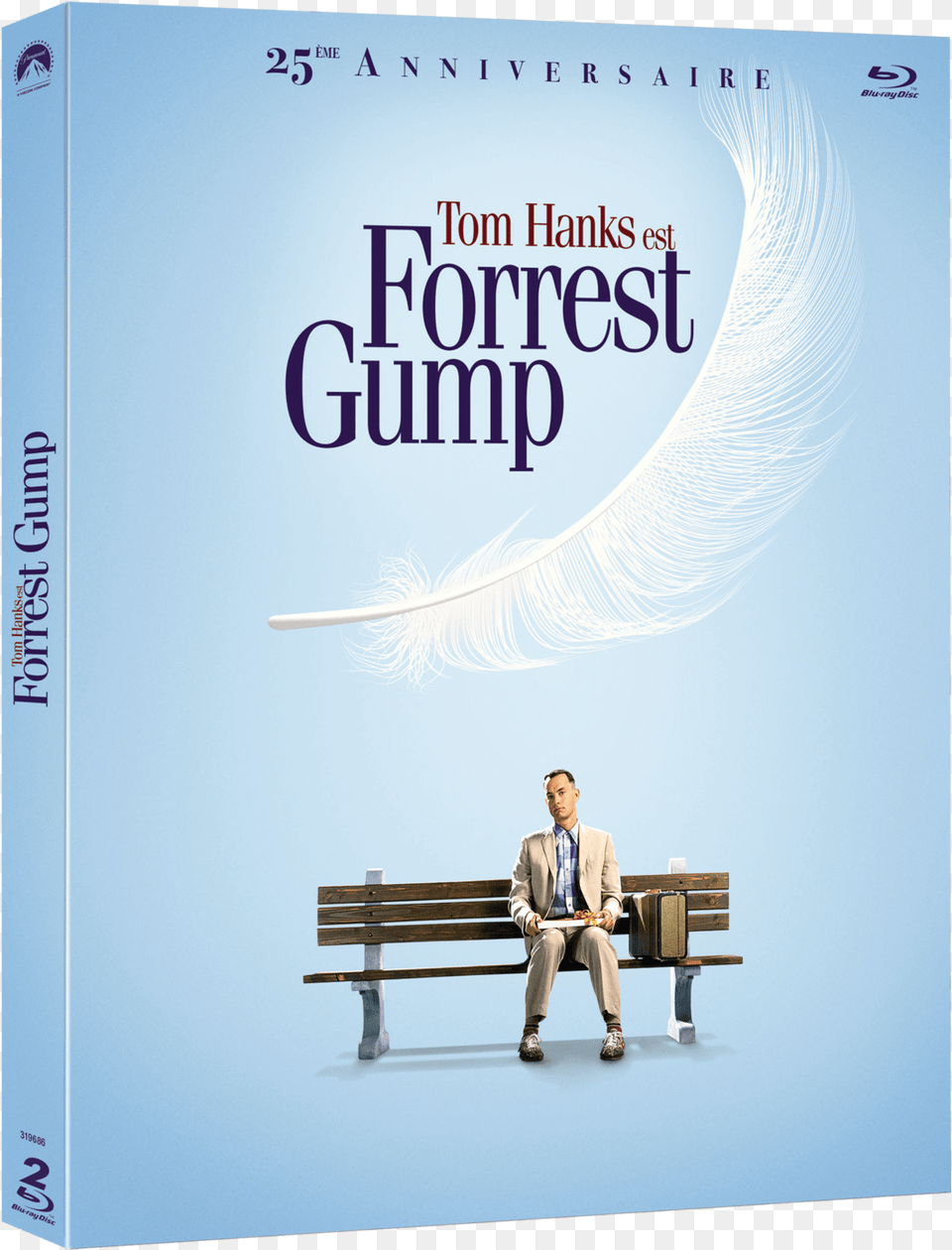 Revue Cinema Blu Ray Forrest Gump Edition 25me Anniversaire Forrest Gump 4k Blu Ray, Furniture, Bench, Person, Man Png Image