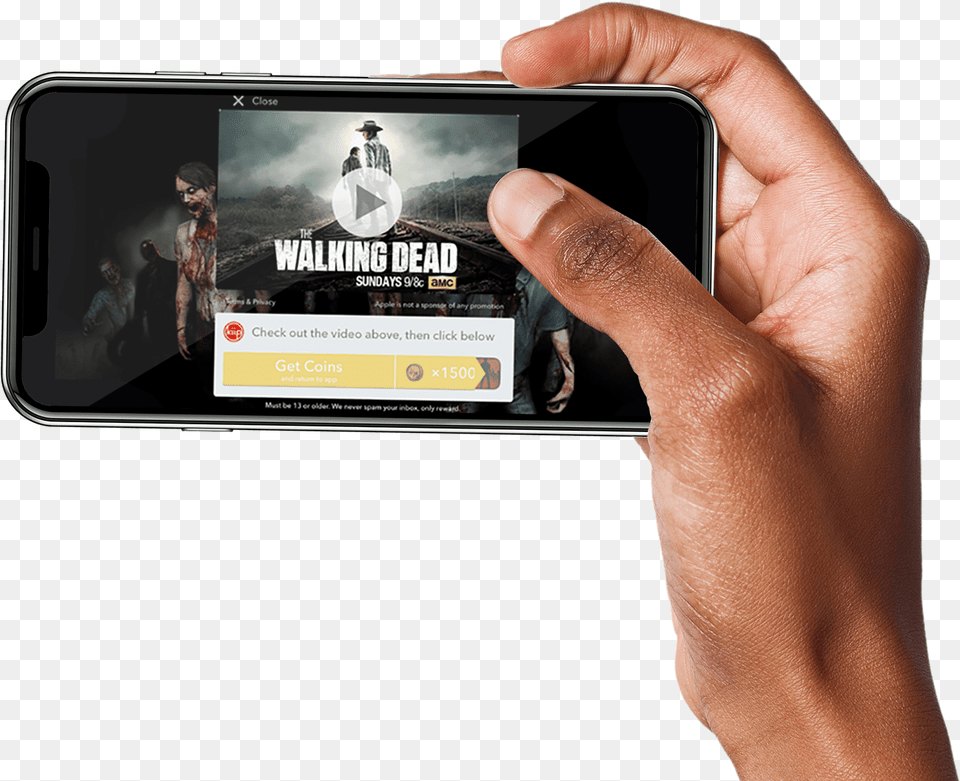 Rewarded Video Quotthe Walking Deadquot 2010, Electronics, Mobile Phone, Phone, Person Png