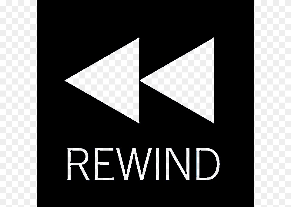 Rewind Rewind Arrows White, Triangle, Logo Png Image