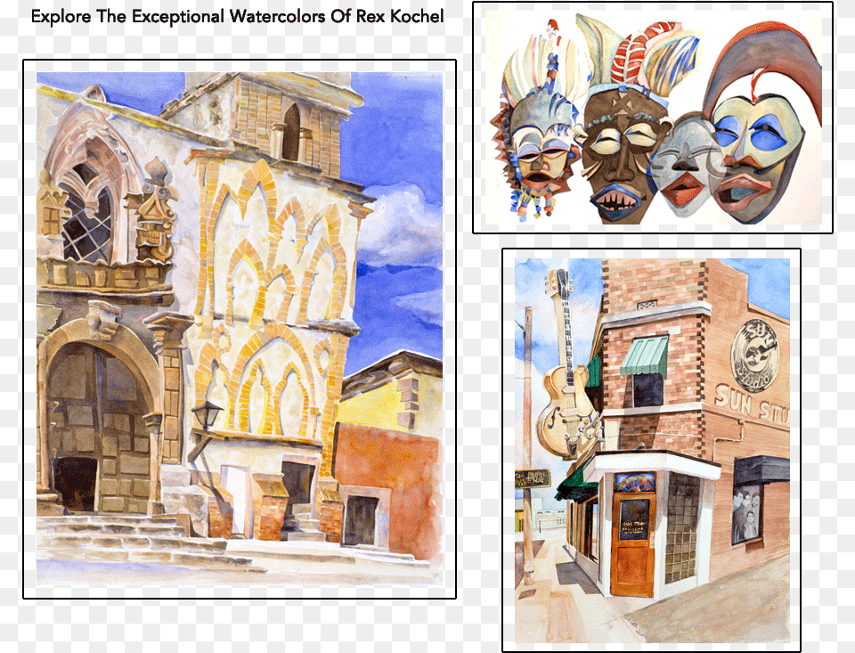 Rex Kochel Exceptional Watercolors Visual Arts, Architecture, Art, Building, Collage Free Png