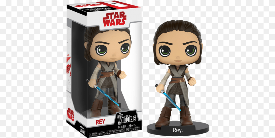 Rey Episode Viii The Last Jedi Wobbler Funko Rock Candy Star Wars, Baby, Person, Face, Head Png Image