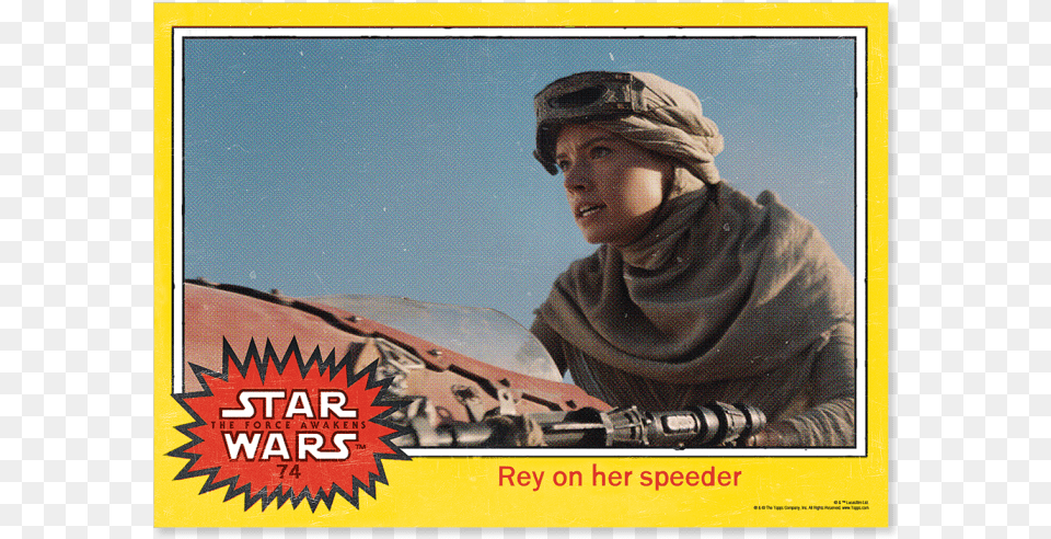 Rey Force Awakens Trailer Poster Rey And Luke Trading Cards, Advertisement, Person, Clothing, Hat Free Transparent Png