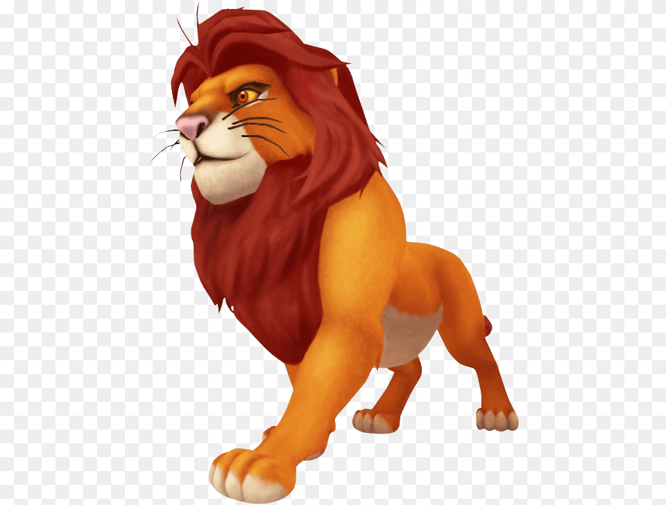 Rey Leon Lion King Kingdom Hearts Simba, Animal, Mammal, Wildlife, Tiger Free Transparent Png