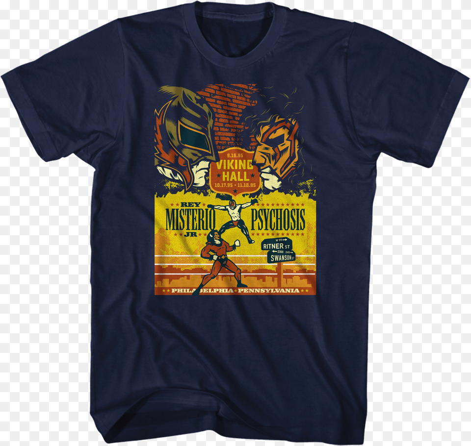 Rey Misterio Jr Vs Psychosis Luchador T Shirt, Clothing, T-shirt, Person Free Png