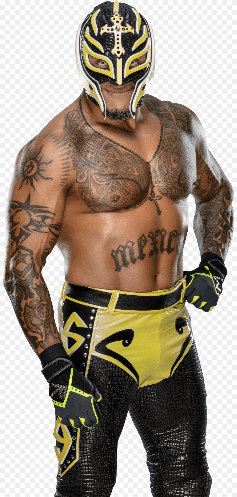 Rey Mysterio 2018 Mask, Tattoo, Skin, Person, Helmet Free Transparent Png