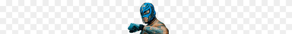 Rey Mysterio Blue Attire, Person, Skin, Tattoo, Clothing Free Png Download