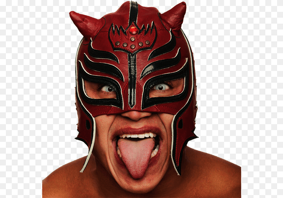 Rey Mysterio Devil Mask Mask Rey Mysterio Face, Adult, Male, Man, Person Free Png Download