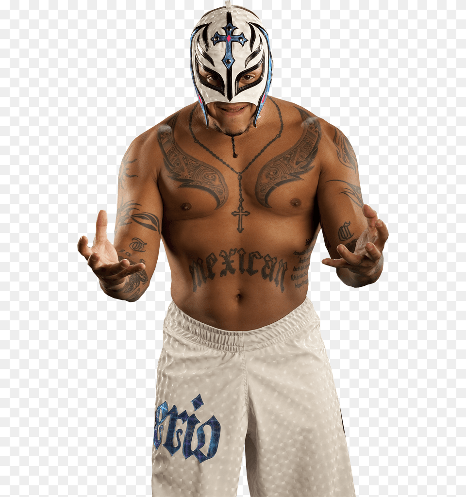 Rey Mysterio File Rey Mysterio Chest Tattoo, Back, Body Part, Skin, Person Png Image