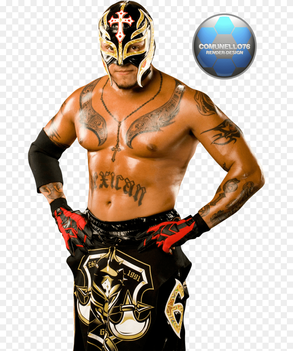 Rey Mysterio Render Photo Reymysterio Catch Rey Mysterio, Tattoo, Skin, Person, Man Free Png Download