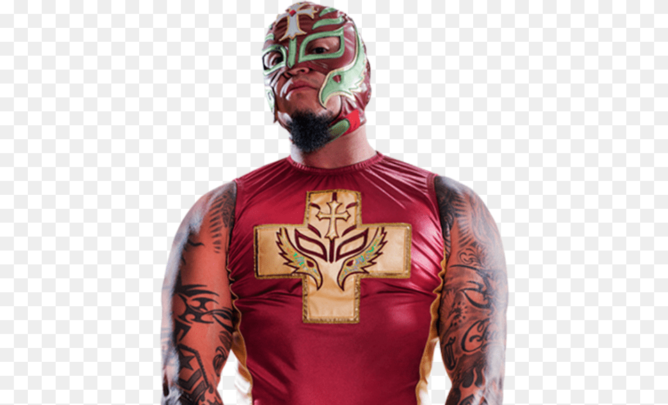 Rey Mysterio Transparent Wwe Rey Mysterio, Tattoo, Skin, Person, Man Free Png